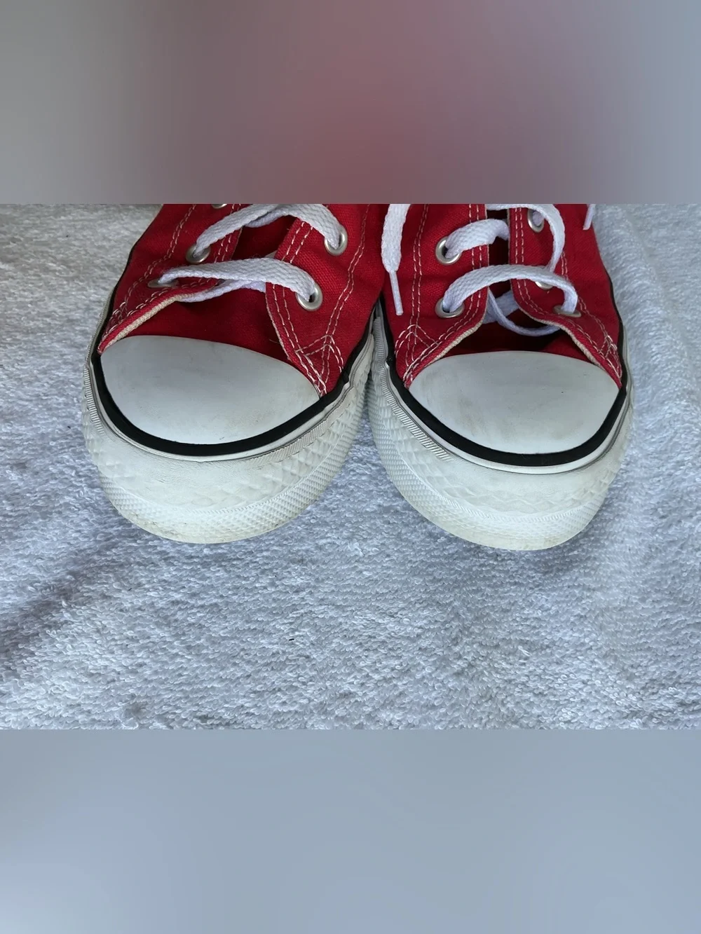 Converse Kids Red High-Top Sneakers with White Accents